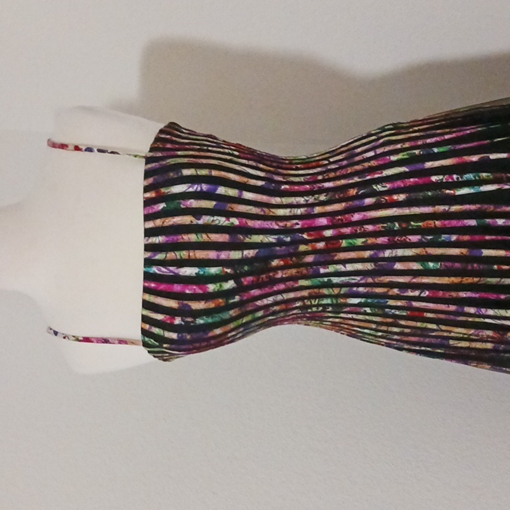 VINTAGE- JS Collections Ribbon Trim Mesh Cocktail Dress - Picture 4 of 12